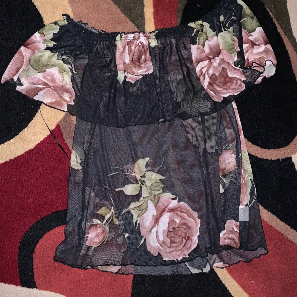 Sheer off shoulder top